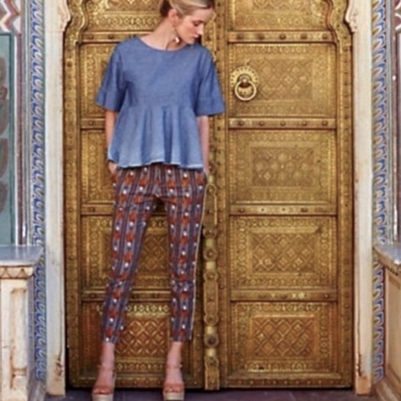 *NWOT* ANTHROPOLOGIE AG Adriano Goldschmied Chambray Denim Pelpum Washed Blue —S - Picture 2 of 7